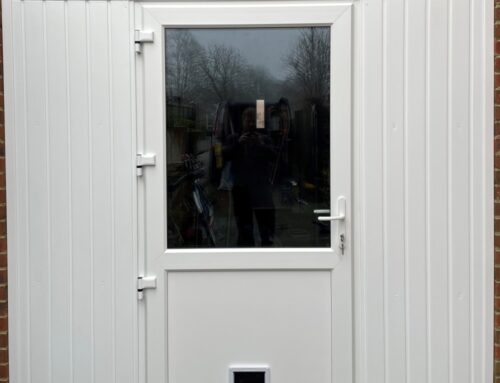 Swapping a garage door for an entrance with a cat flap