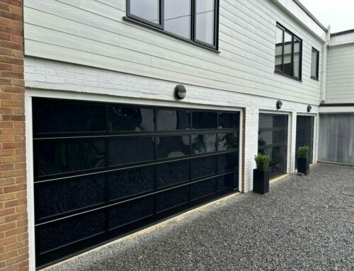 New garage doors for guest house