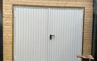 Garador side-hinged garage door in Lewes - external