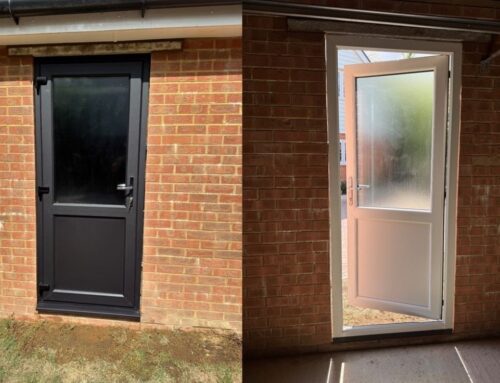 New side door cut into garage wall